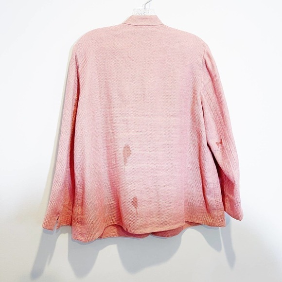 Eileen Fisher Soft cropped Pink Linen sweater jacket SZ S - Picture 2 of 7